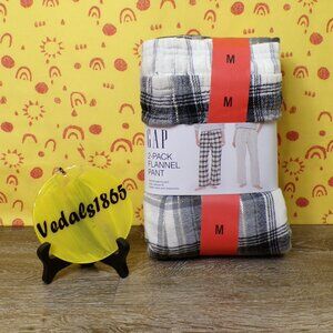 GAP NWT Women's Flannel PJ Pant, 2-pack Cream - Medium